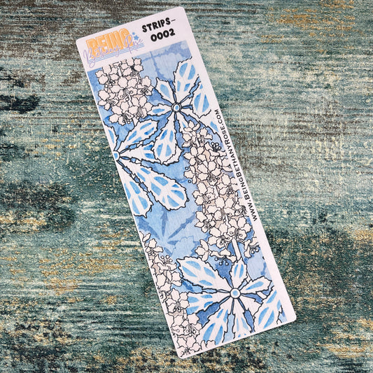 Sadie - Snowflake - thin washi style strip stickers (BBRSTRIPS-0002)