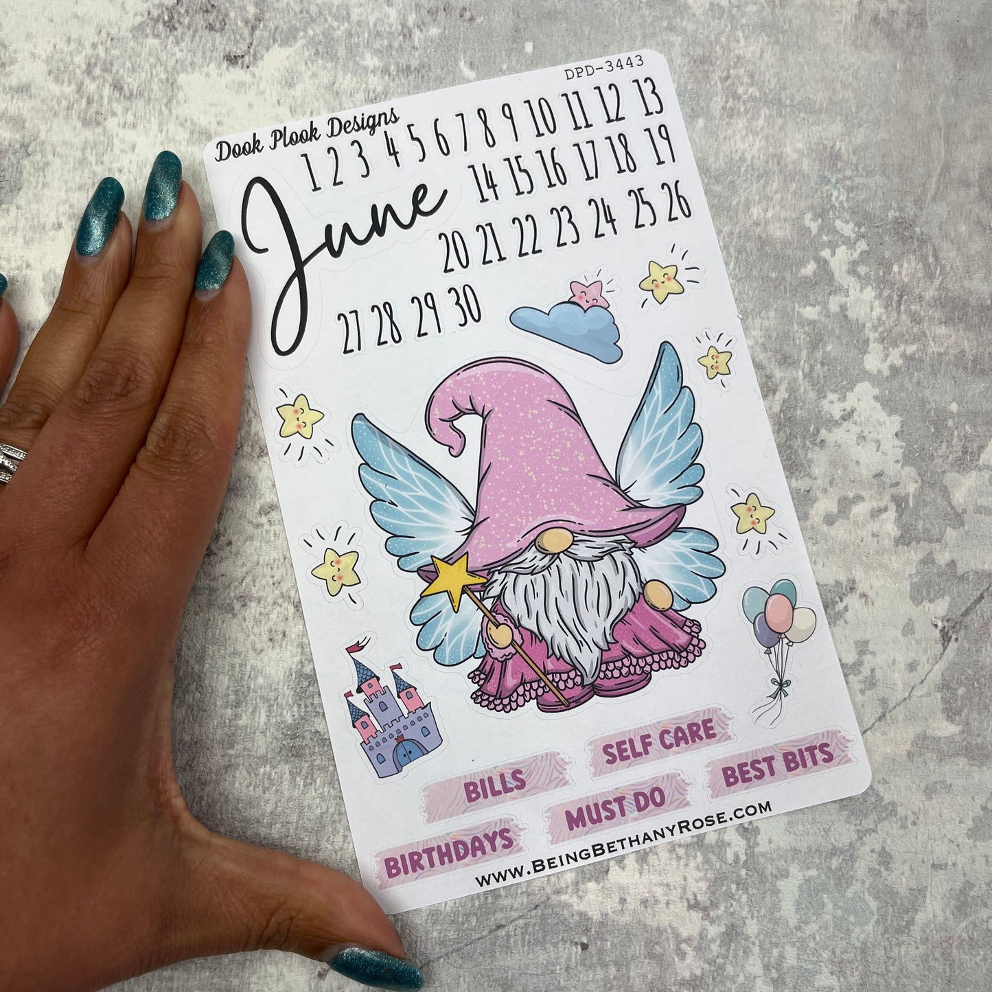 June - Shay Fairy Magic - Month journal planner stickers (DPD3443)