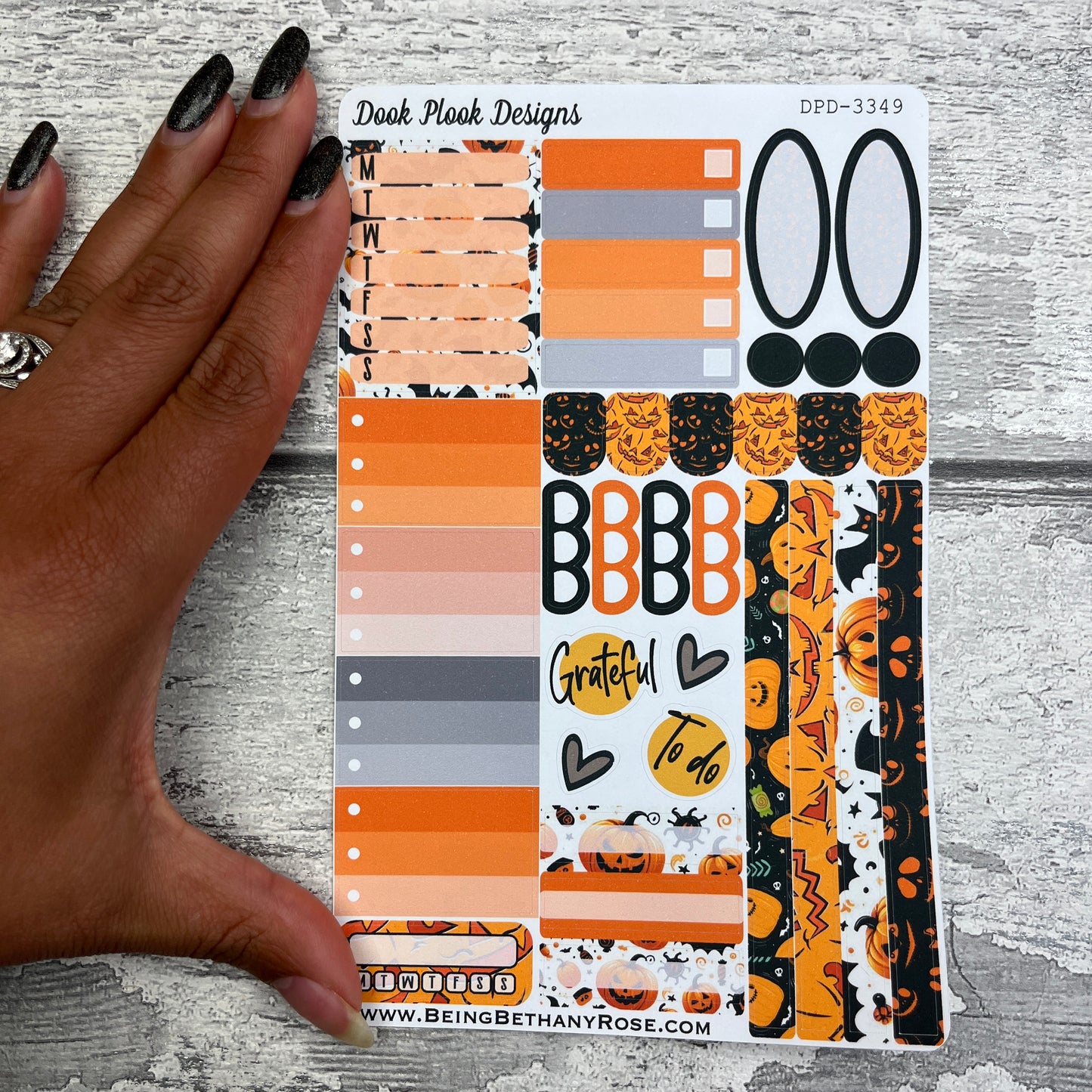 Annabelle Halloween Gonk functional planner stickers (DPD3349)