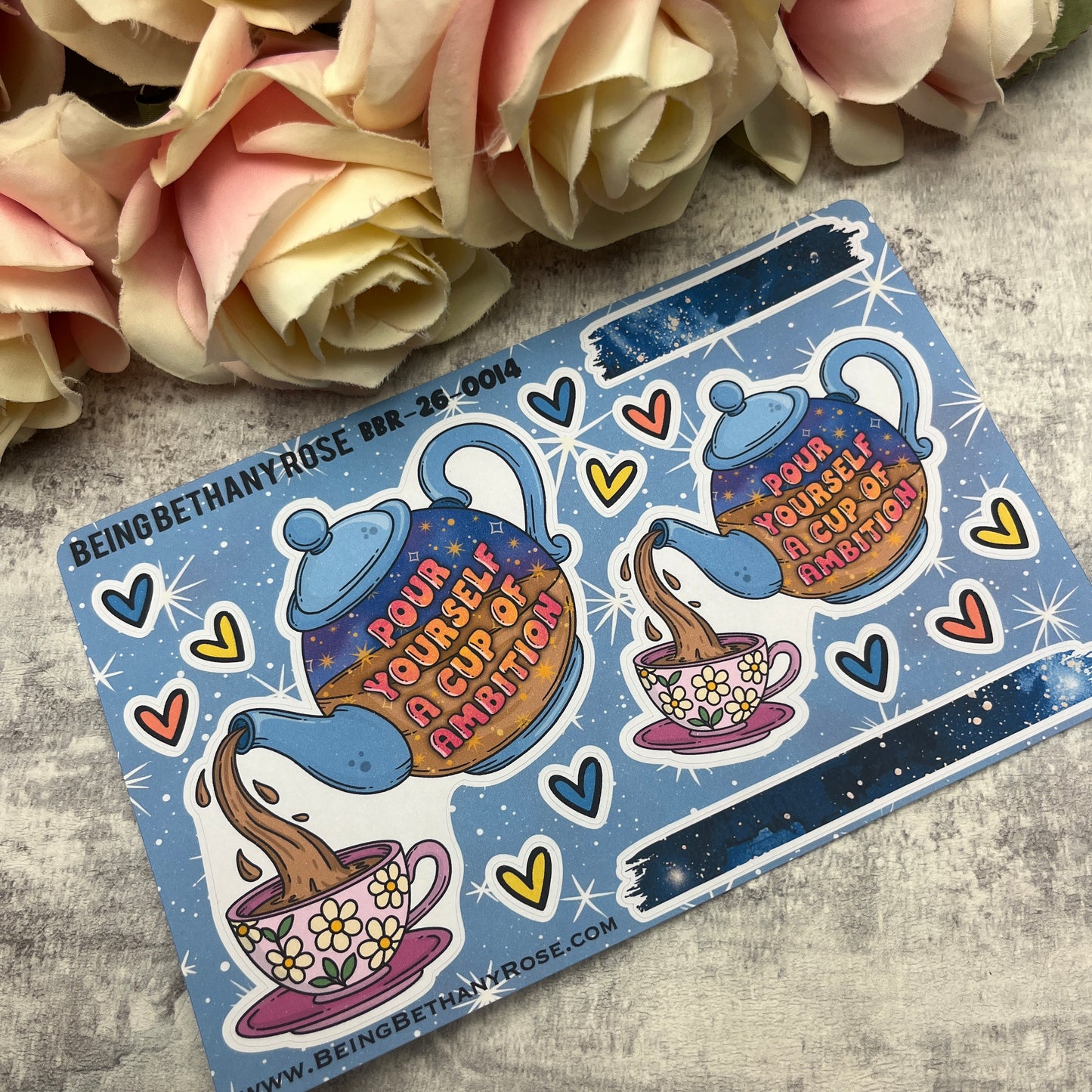 Pour yourself a cup of ambition sticker kit (KIT26008)