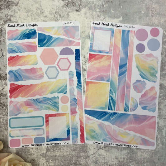 Scrap Journalling - Lacey - Pastel Rainbow (J0131)