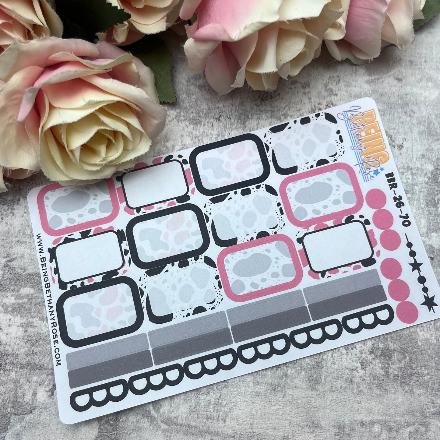 Not in the mood, cow print sticker kit (KIT26070)