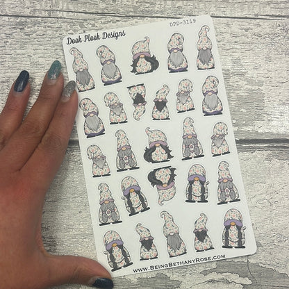 Nancy - Pastel Flowers Gonk Character Stickers Mixed (DPD-3119)