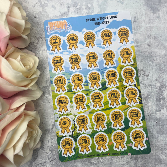 Weight loss ribbon sticker (stones) (BBR0137)