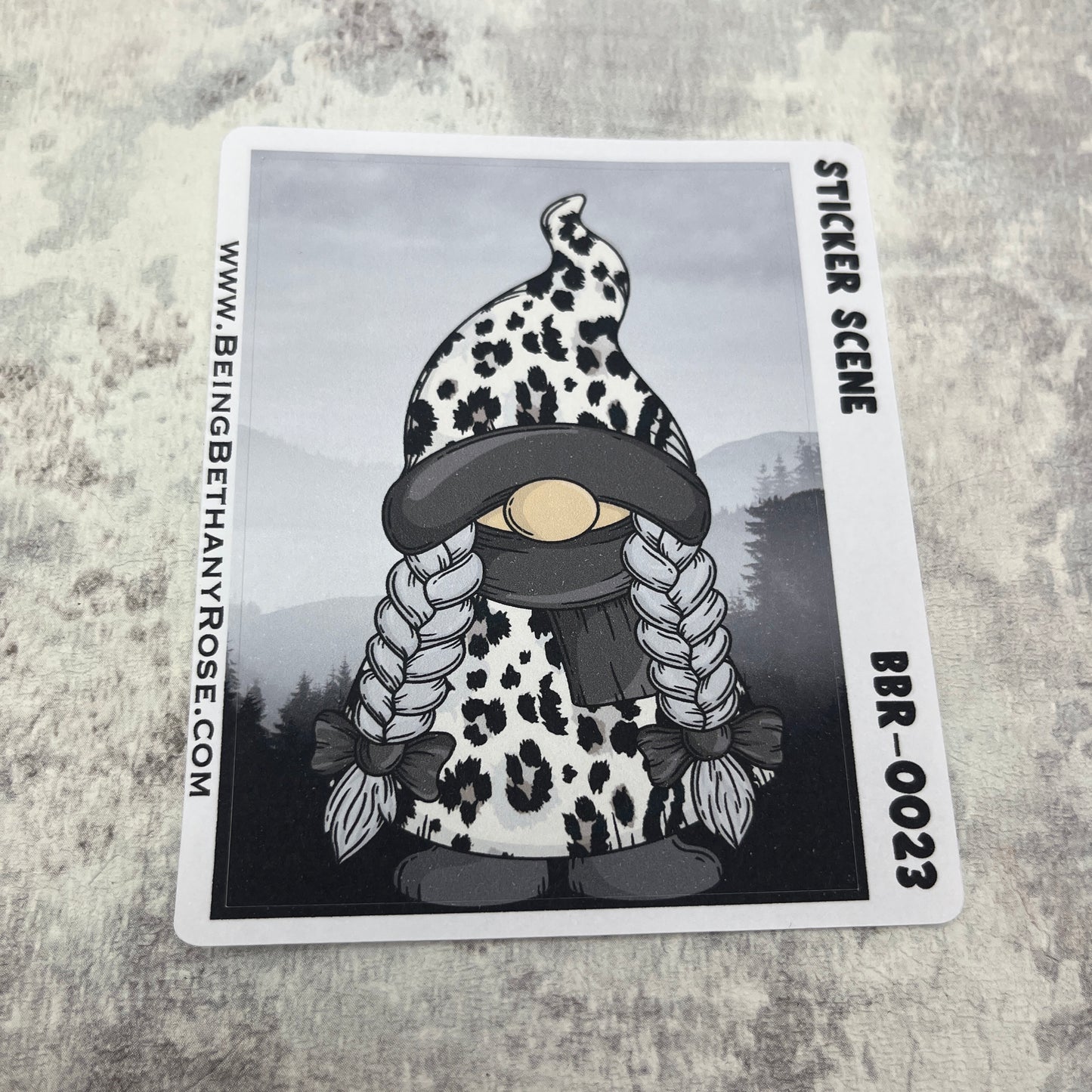 Wendy Mono Leopard Print scene sticker (BBRSCENE-0023)