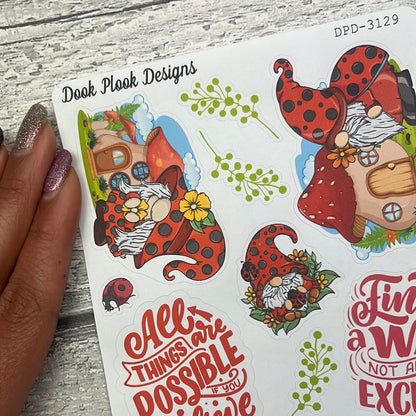 Ruby Ladybird journalling planner stickers (DPD3129)