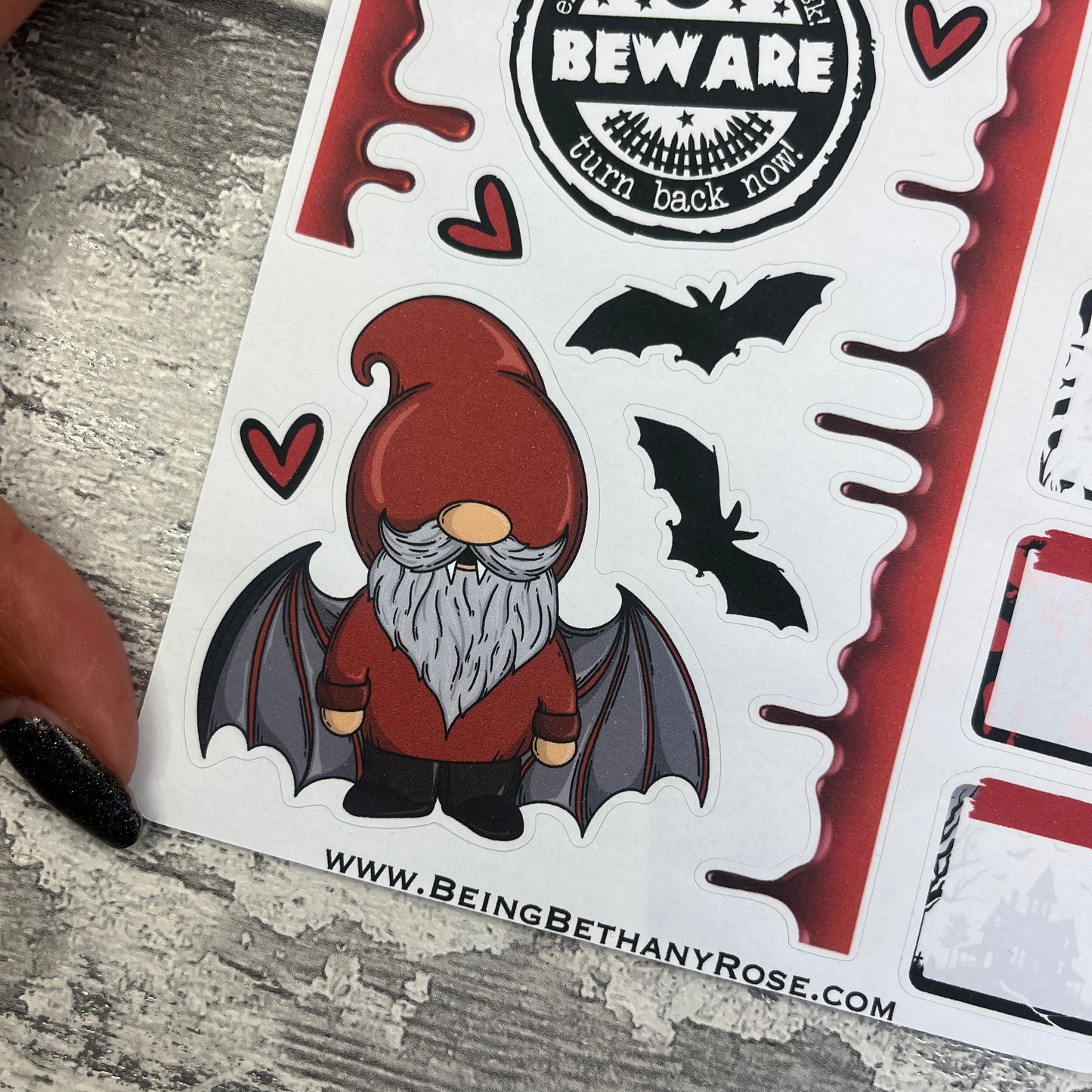 Carrie Halloween Gonk journalling planner stickers (DPD3343)