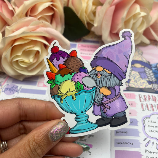 (001) Treat Time - Ice Cream Gonk - vinyl sticker