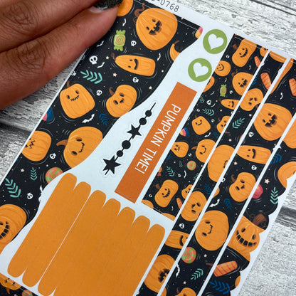 (0768) Passion Planner Daily Wave stickers - Annabelle Halloween