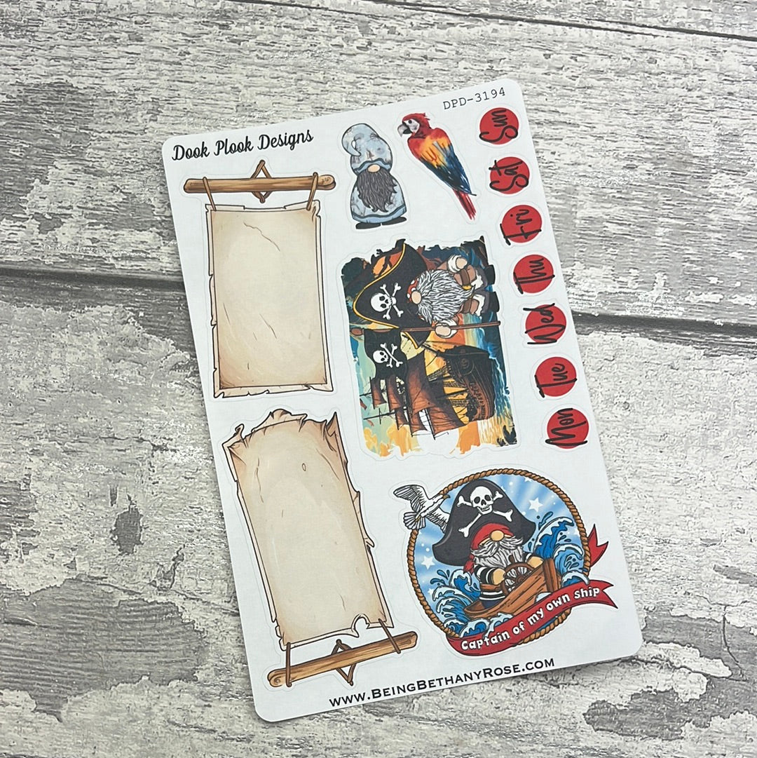 Marina Pirate Gonk journalling planner stickers (DPD3194)