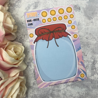 Weight loss / Money saving / Personalised tracking jar star stickers (BBR0135)