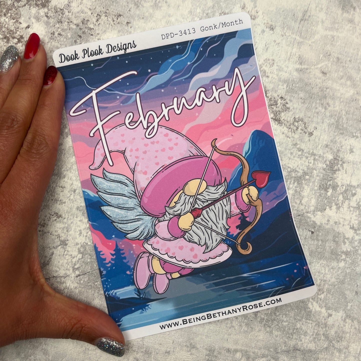 Large Cover Page ' February 2.0'  Sticker (DPD3413)