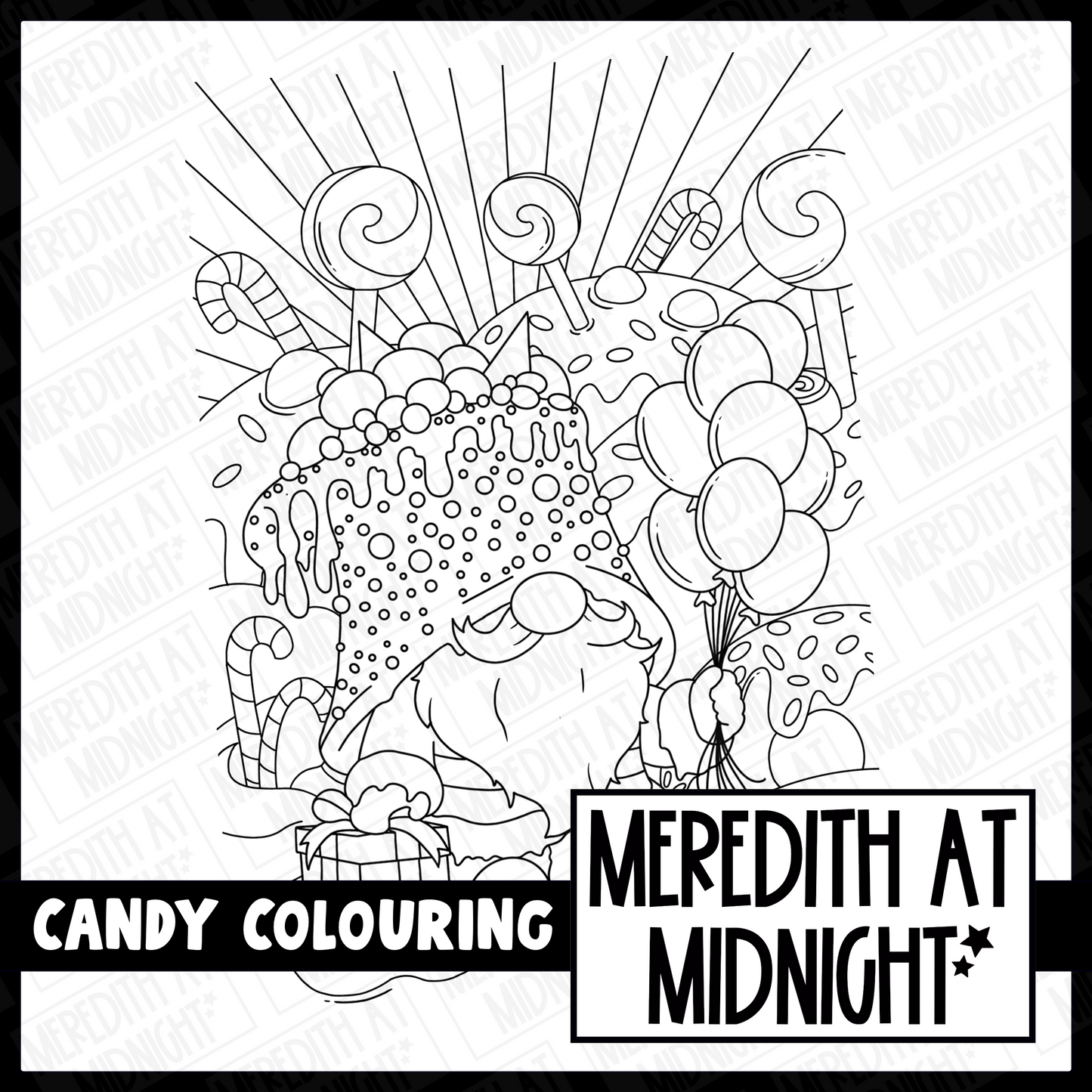 Candy - Colouring Page *INSTANT DOWNLOAD*