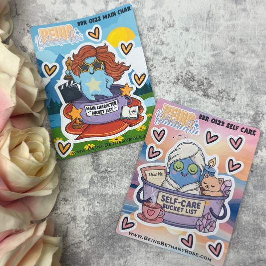 Main Character Self Care Bucket List Stickers (BBR0122)