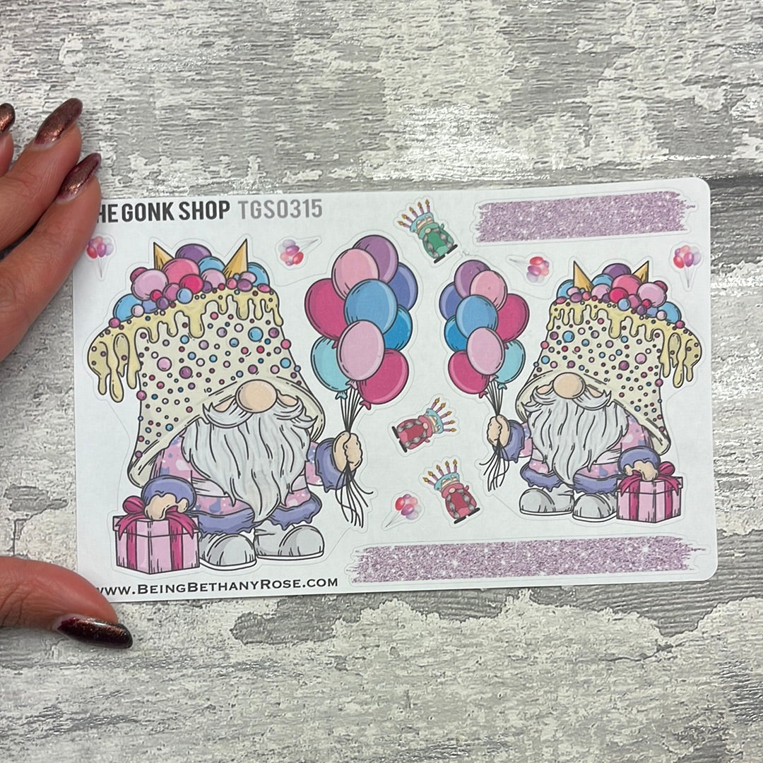 Candy Cake Birthday Party Gonk Stickers (TGS0315)