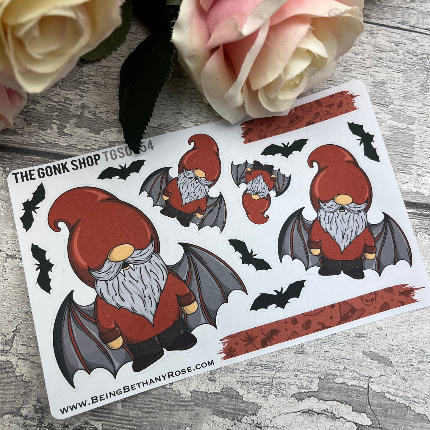 Halloween Vampire Bat Gonk Stickers (TGS0354)