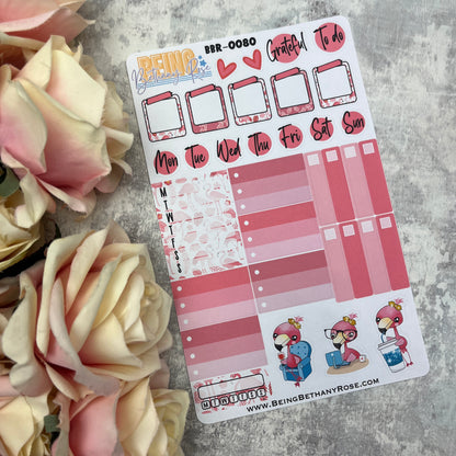 Frankie Flamingo functional planner stickers (BBR-0080)