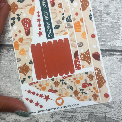 (0760) Passion Planner Daily Wave stickers - Mushroom