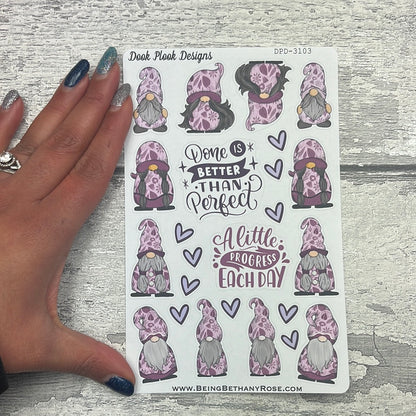 Ava Purple Gonk Character & Quotes Stickers  (DPD-3103)