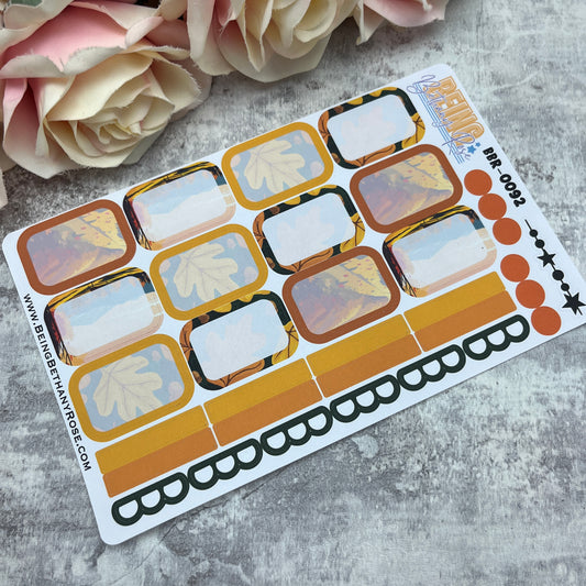 Stevie Autumn boxes planner stickers (BBR-0092)