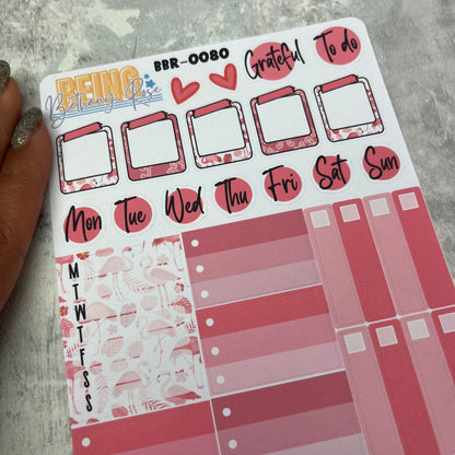 Frankie Flamingo functional planner stickers (BBR-0080)