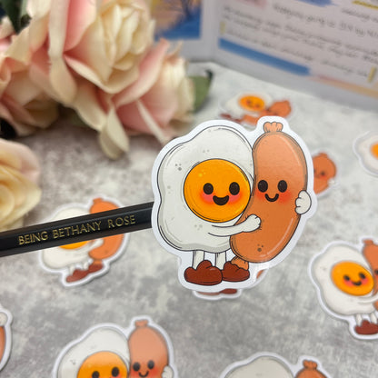 Egg and Sausage Love - vinyl sticker (LLU003)