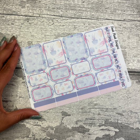 Kelly Jellyfish boxes planner stickers (DPD3293)