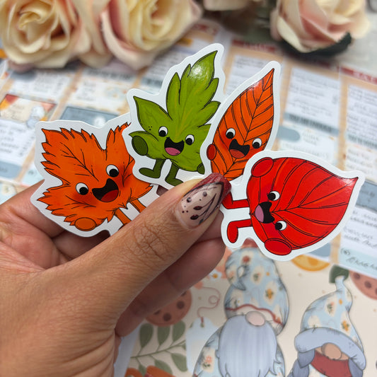 Autumn Leaf character - vinyl sticker (LLU048-51)