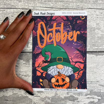 Large Cover Page ' October'  Halloween Witch Sticker (DPD3332)