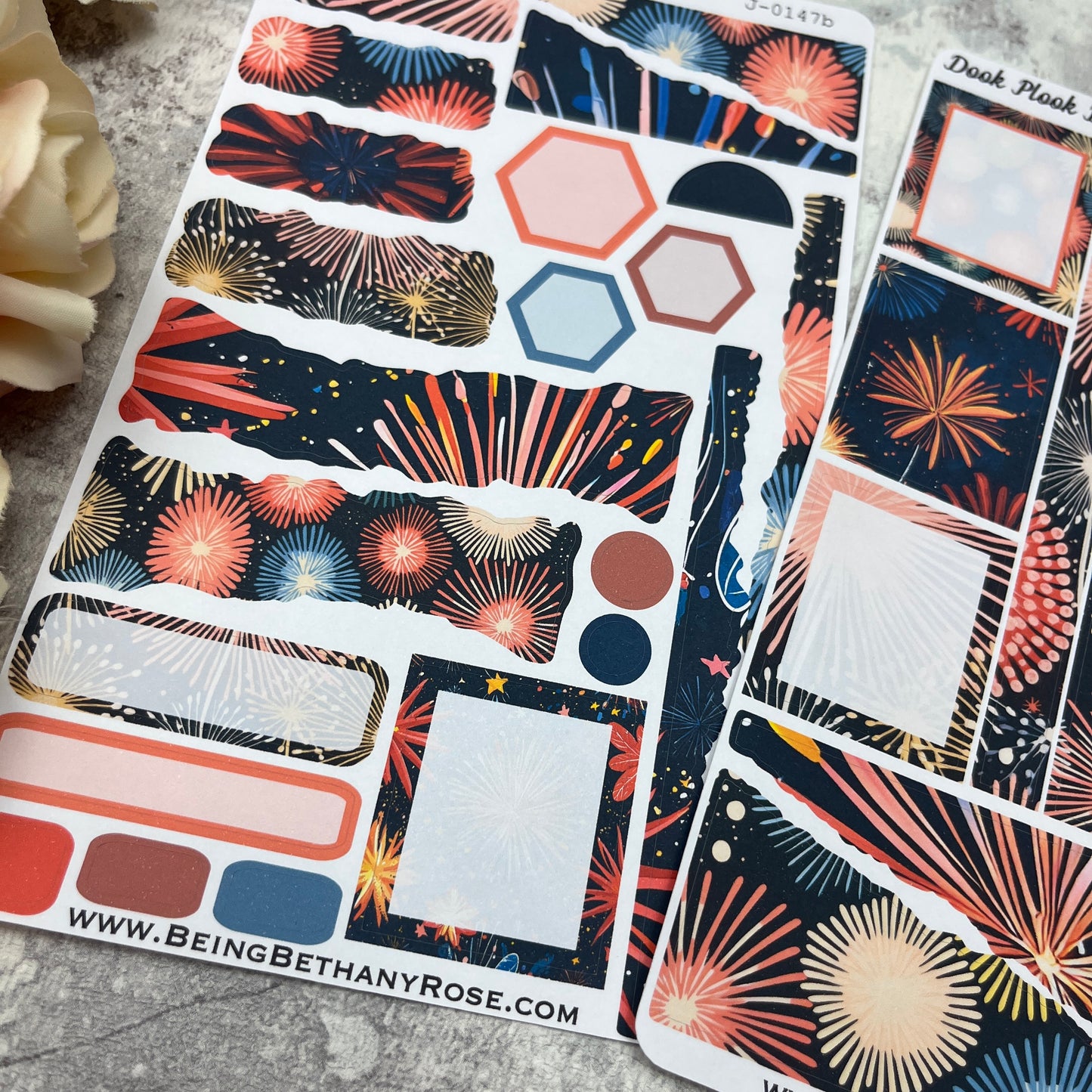 Scrap Journalling - Bonfire Night fireworks (J00147)