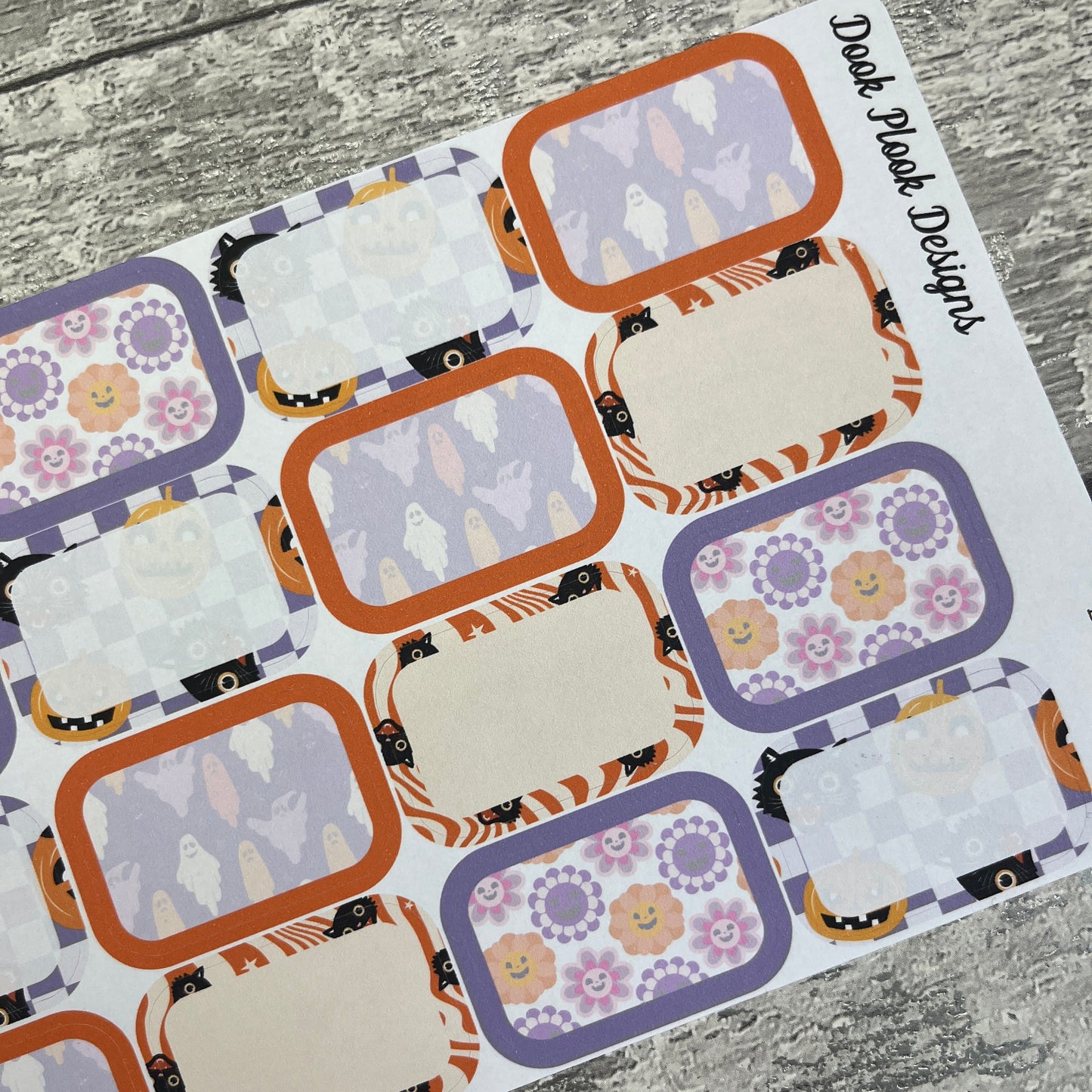 Morgana Groovy Halloween half box planner stickers (DPD-3337)