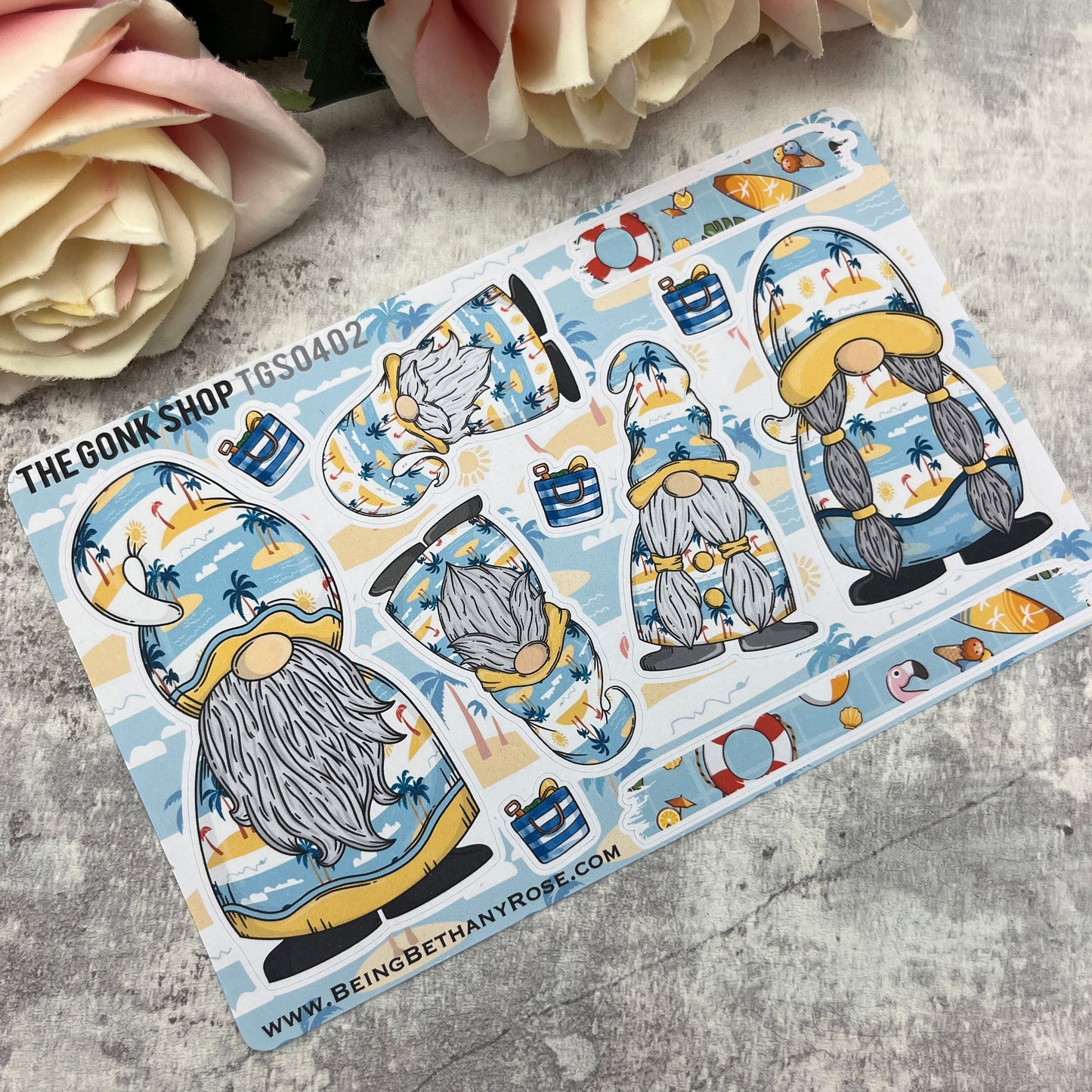 Brittany Beach Gonk Stickers (TGS0402)