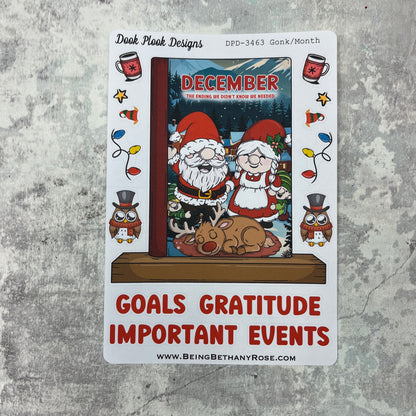 Large Bookshelf - December Cover page 'Christmas' Sticker (DPD3463)