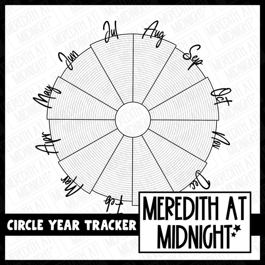 A year in pixels variation - Circle Tracker *INSTANT DOWNLOAD*