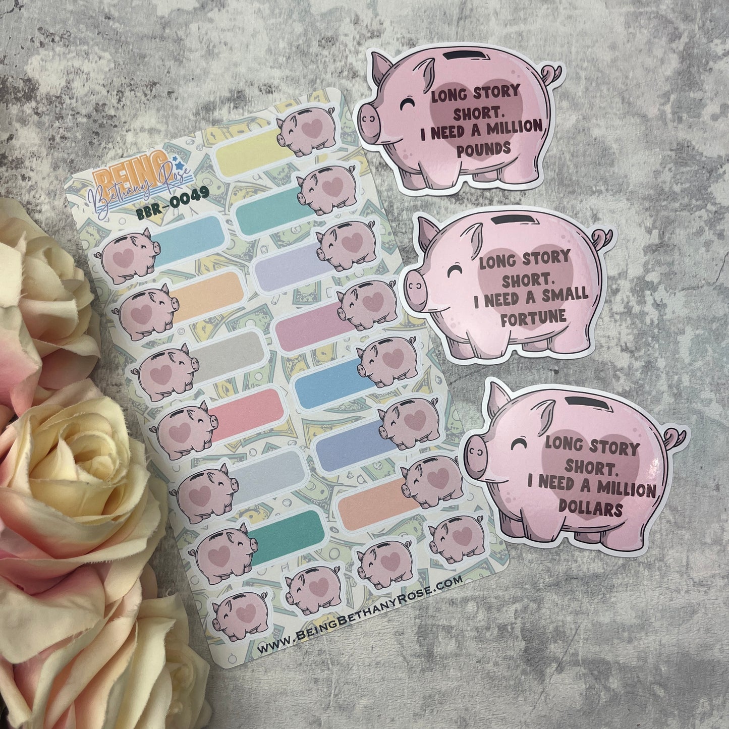 Money Saving sticker bundle  (BBR-0049)