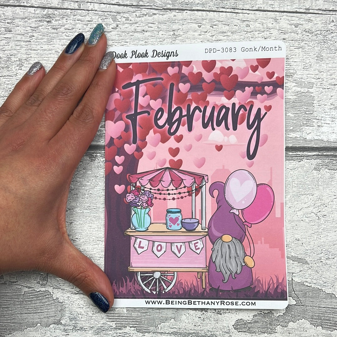 Large Cover Page ' February ' Sticker (DPD3083)