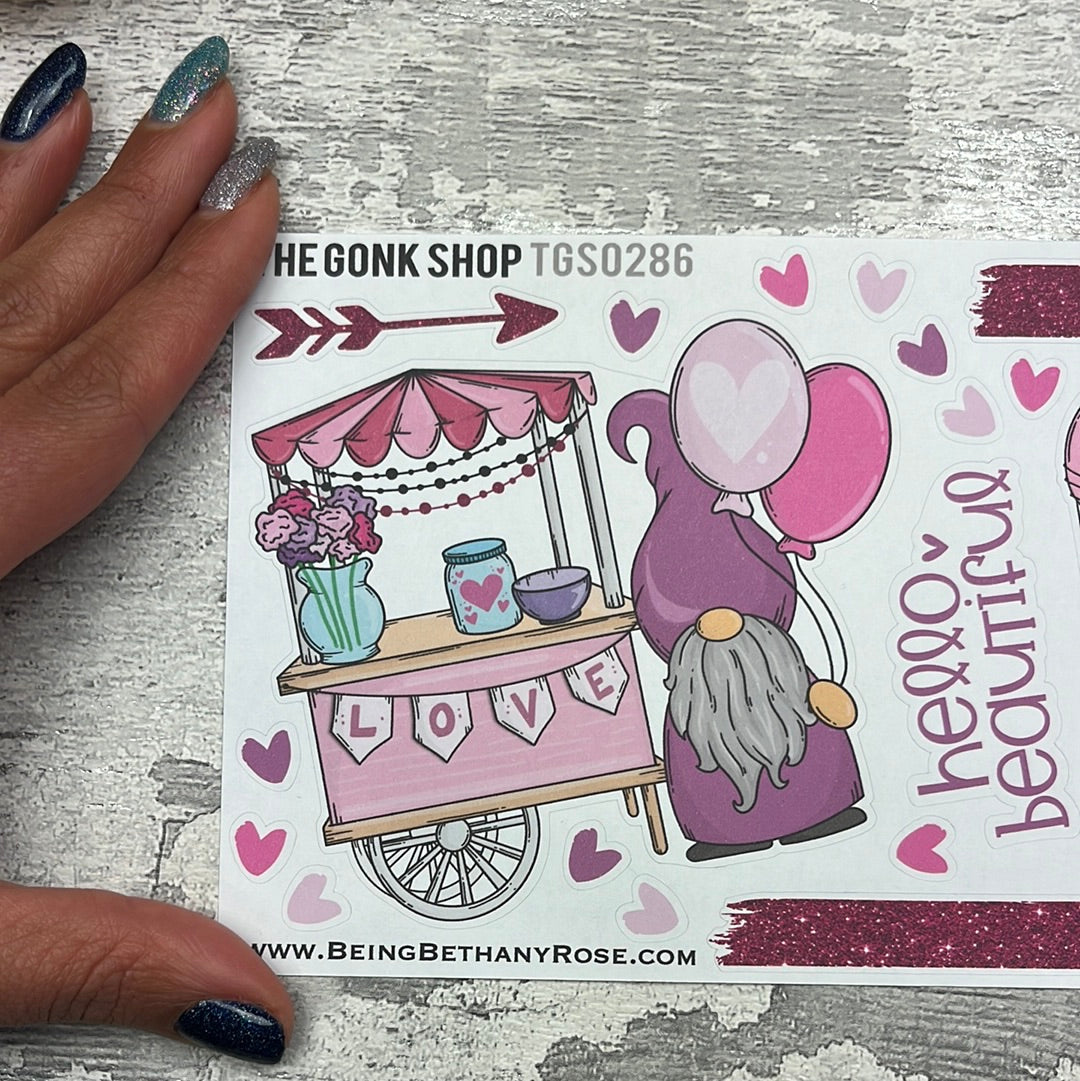 Juliet Valentines Love Cart / Hot Air Balloon Gonk Stickers (TGS0286)