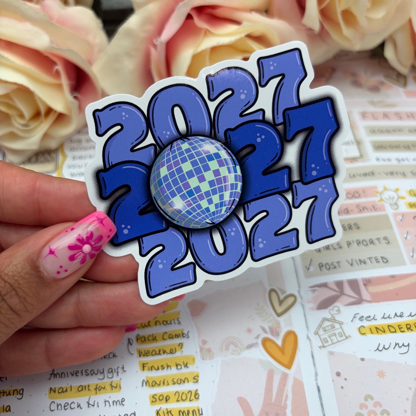 (169) 2027 Disco New Year  - vinyl sticker MIDNIGHT