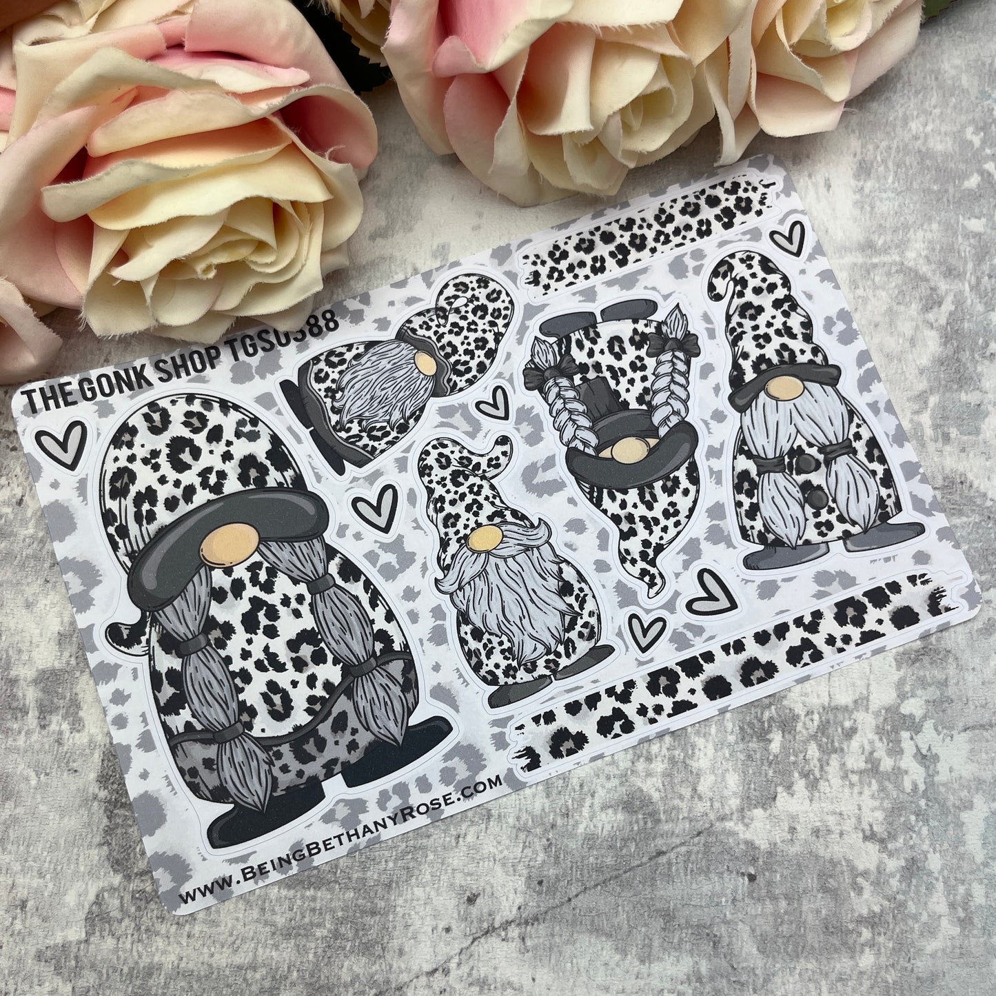 Wendy Mono Leopard Print Gonk Stickers (TGS0388)