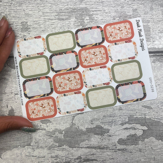 Michone Mushroom half box planner stickers (DPD-3298)