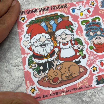 Claus Family Christmas Gonk Stickers (TGS0410)