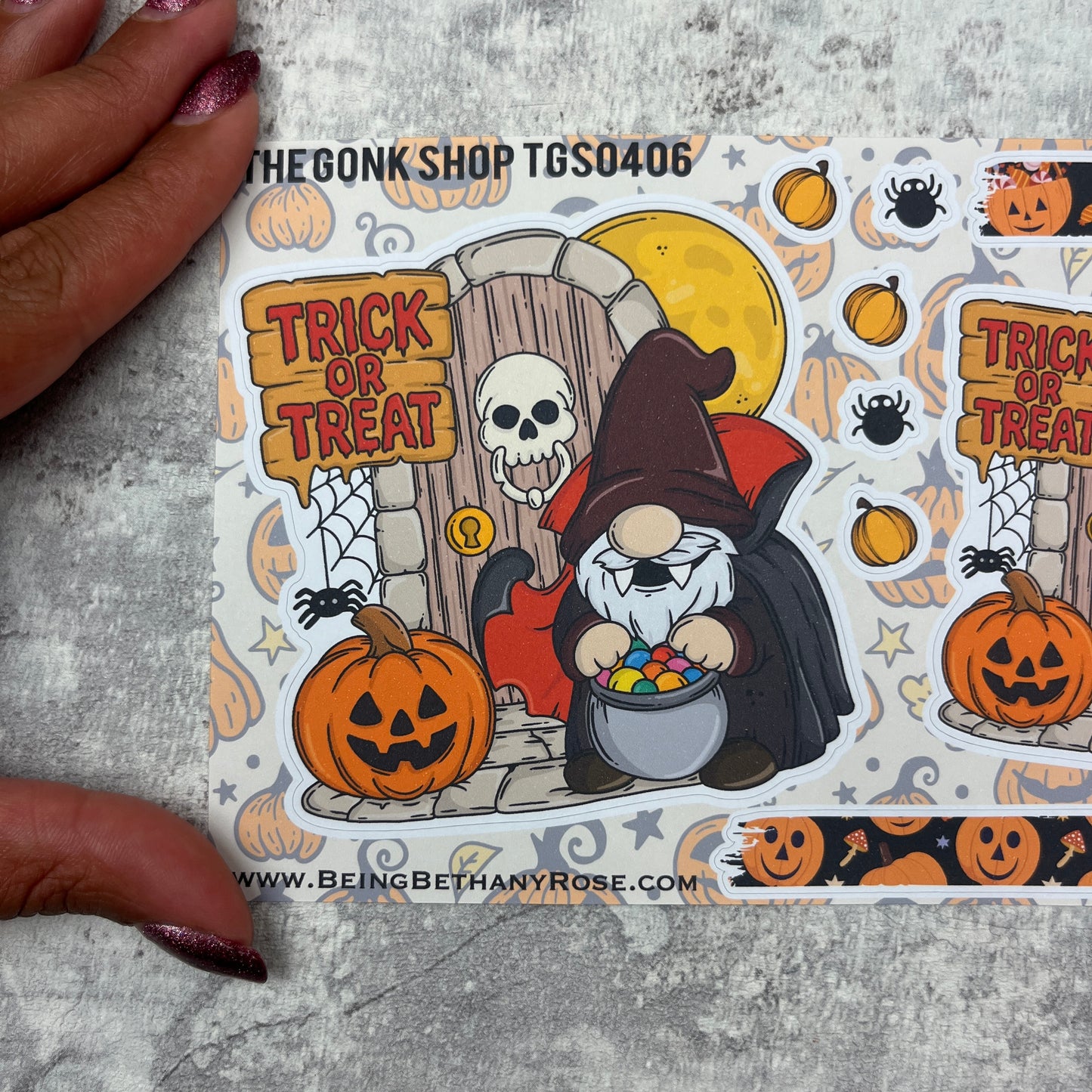 Halloween Trick or Treat Gonk Stickers (TGS0406)