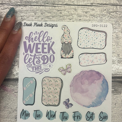 Nancy - Pastel Flowers journalling planner stickers (DPD3122)