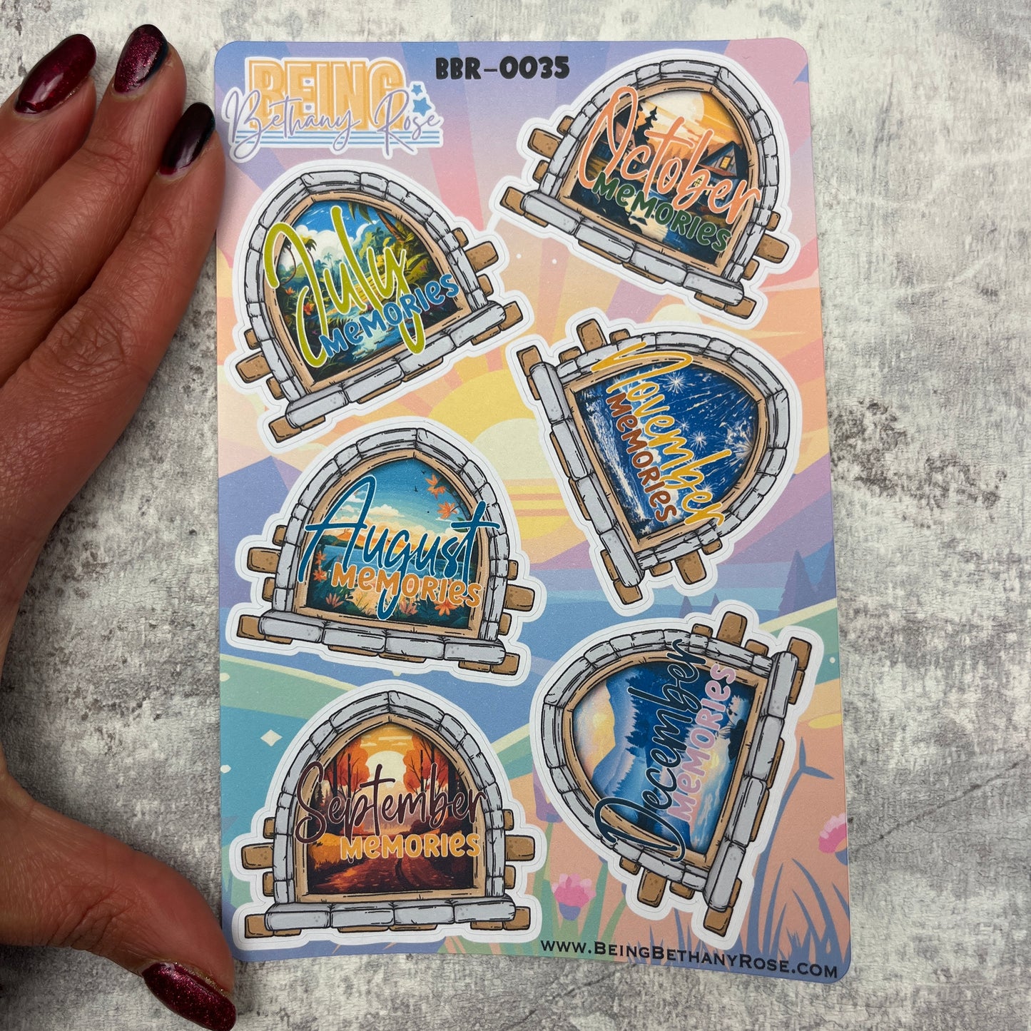 Month Memories Header Stickers (BBR-0034-35)