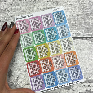 Small Rainbow Monthly tracker stickers (DPD3061)