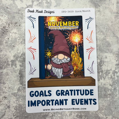 Large Bookshelf - November Cover page 'Bonfire Night fireworks' Sticker (DPD3459)