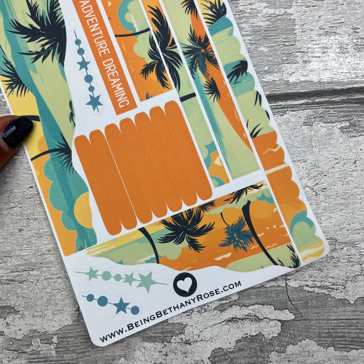 (0754) Passion Planner Daily Wave stickers - Lana