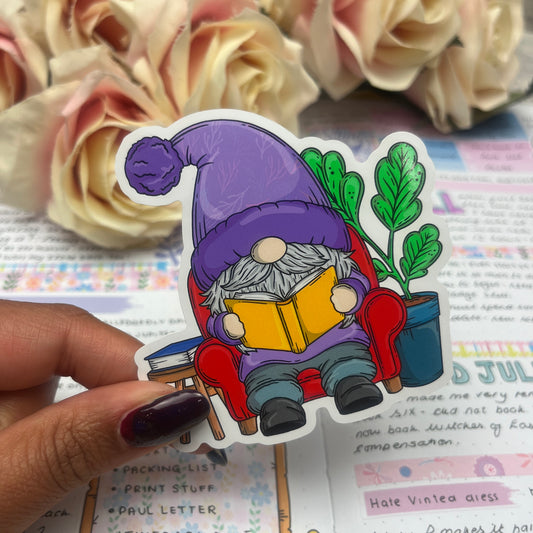 (0137) Reading Book gonk - vinyl sticker
