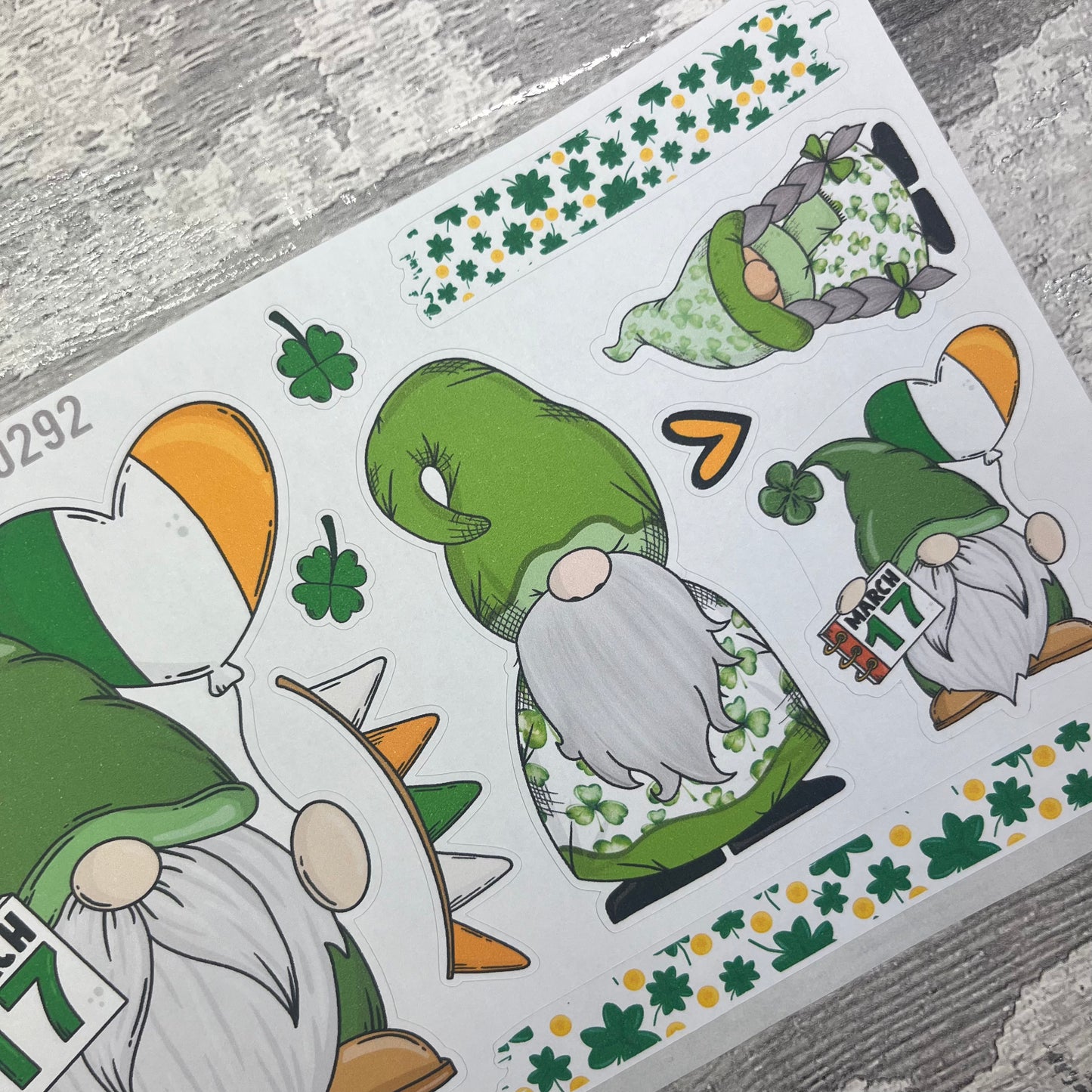 Cara - March 17 - St Patricks Day Gonk Stickers (TGS0292)
