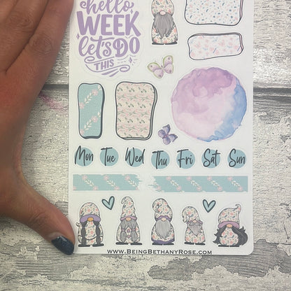 Nancy - Pastel Flowers journalling planner stickers (DPD3122)